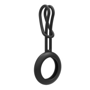 Nutika sildi tarvik iLike  AirTag Silicone Keychain Loop Case Black