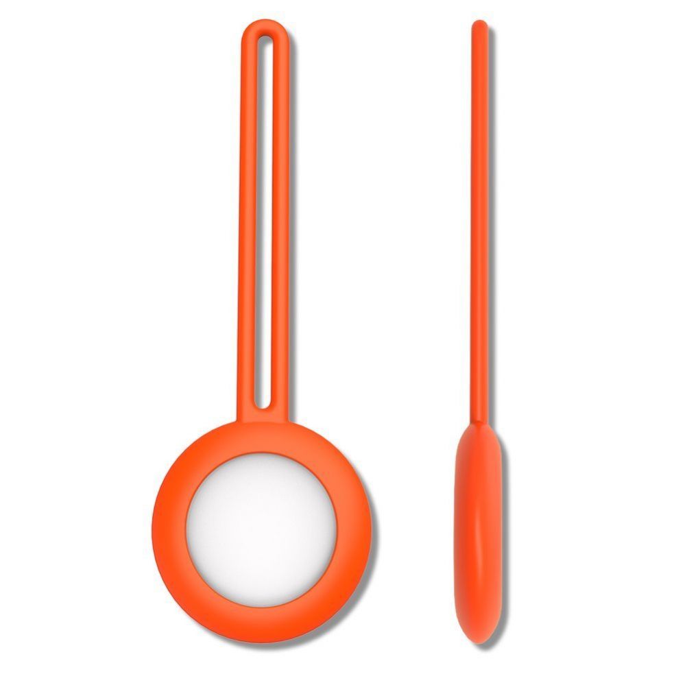 Nutika sildi tarvik iLike AirTag Silicone Keychain Loop Case Orange