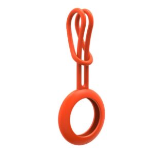 Nutika sildi tarvik iLike  AirTag Silicone Keychain Loop Case Orange