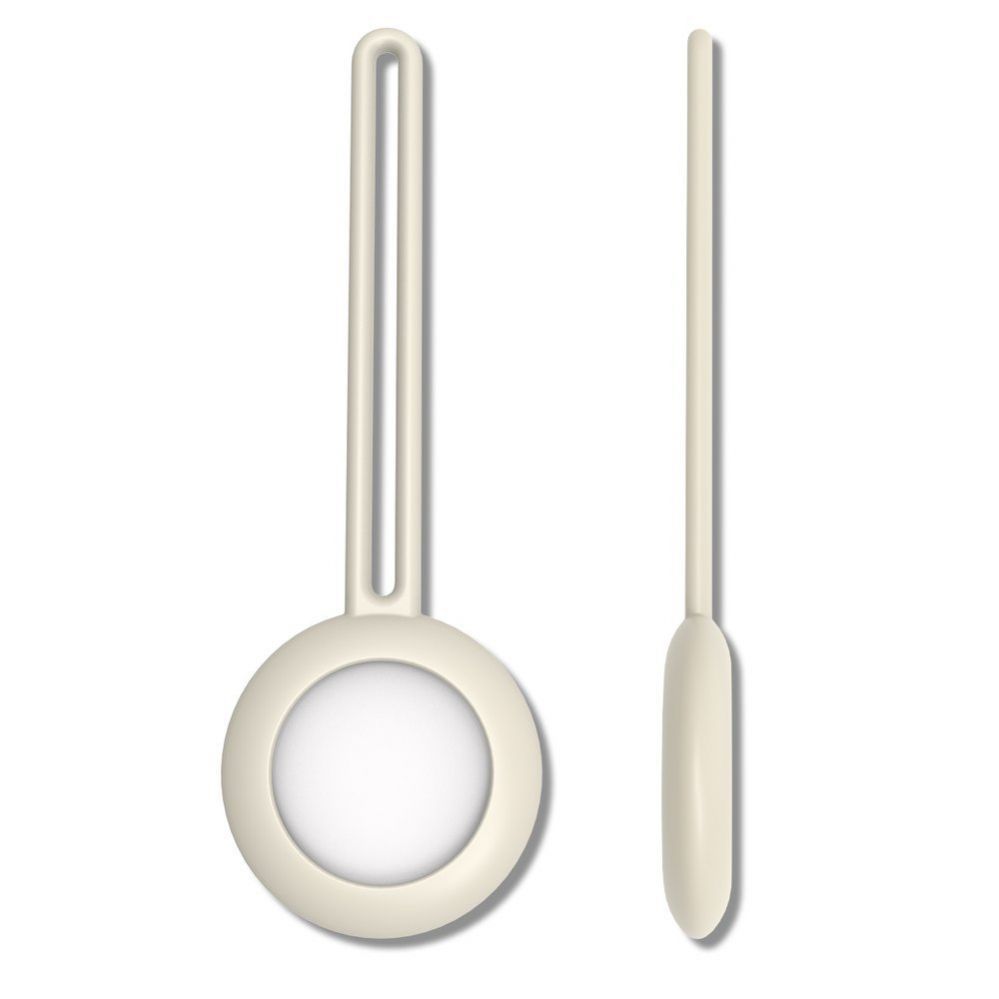 Nutika sildi tarvik iLike AirTag Silicone Keychain Loop Case White