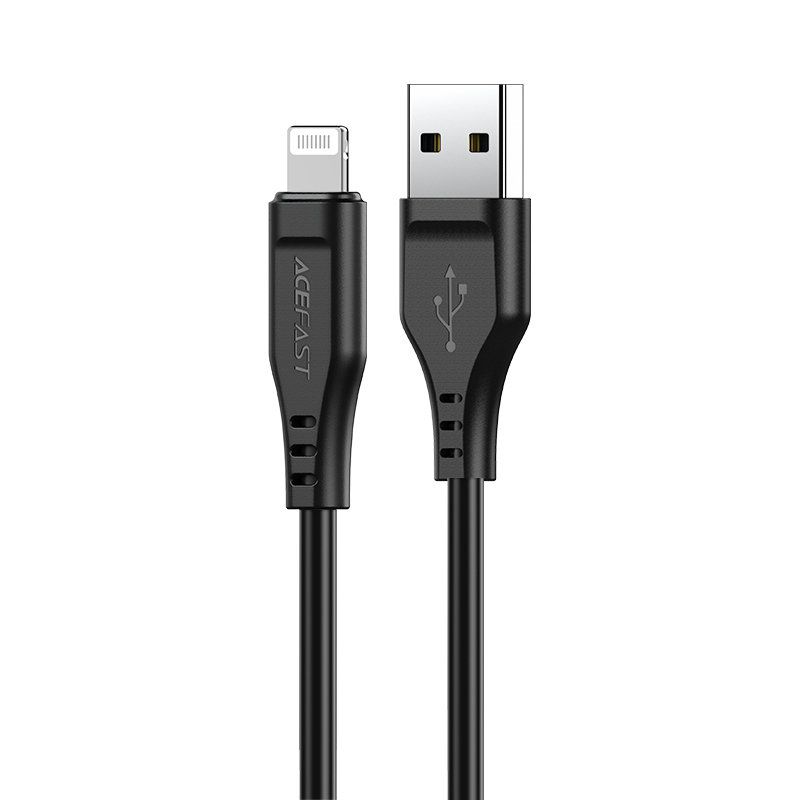 Kabelis Acefast Apple Lightning to USB 1.2m 2.4A MFI Cable Black