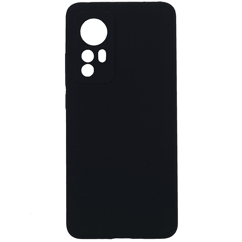 Back panel cover Evelatus Xiaomi 12/12x Premium Soft Touch Silicone Case Black