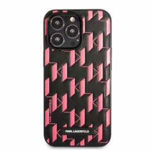 Back panel cover Karl Lagerfeld Apple iPhone 13 Pro Monogram Plaque Case Black Pink