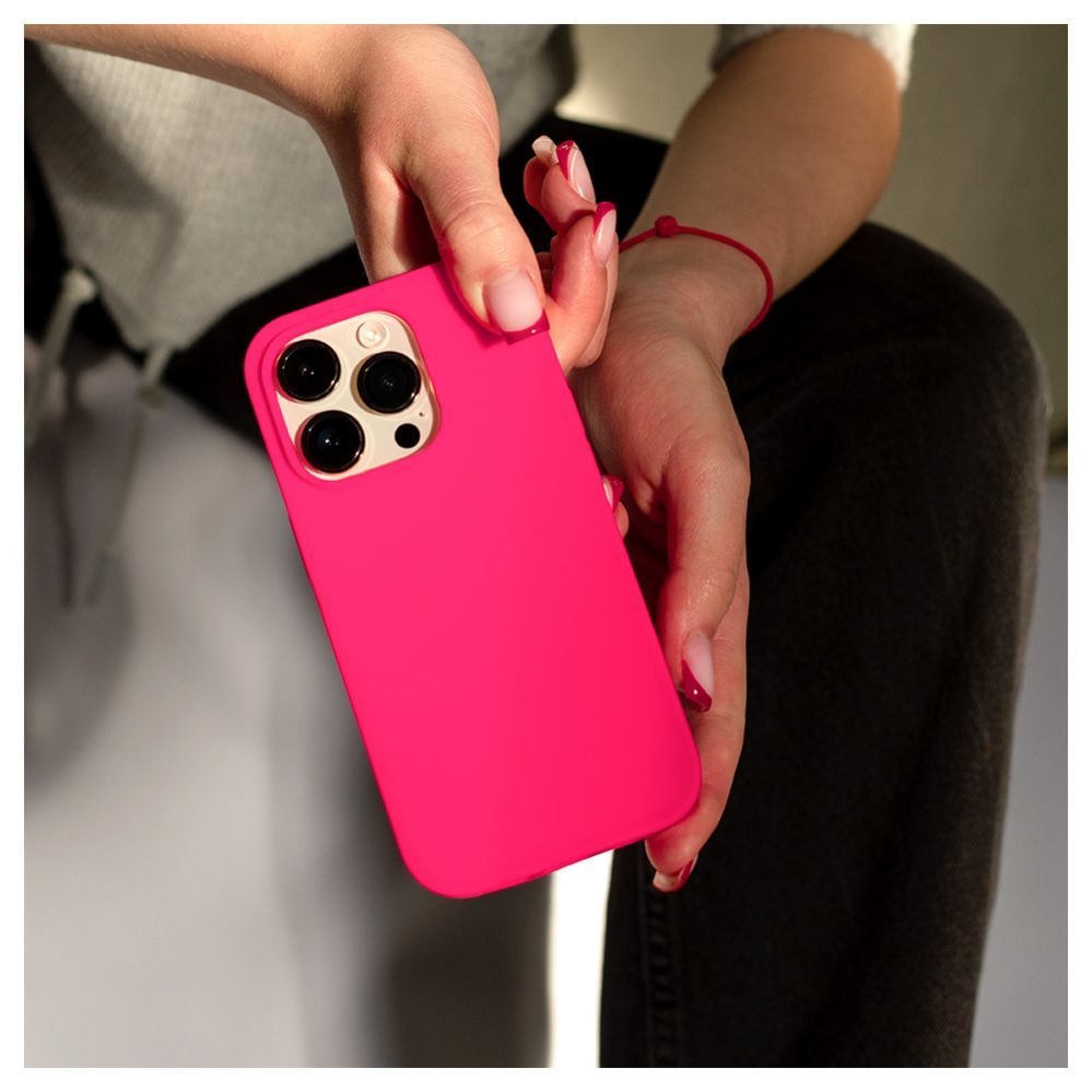 Tagakaaned Evelatus Apple iPhone 14 Pro 6.1 Premium Soft Touch Silicone Case Rosy Red