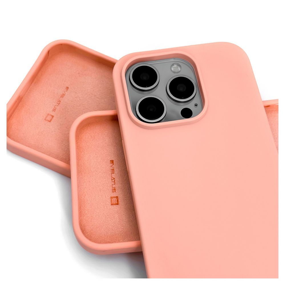 Tagakaaned Evelatus Apple iPhone 14 Pro Max 6.7 Premium Soft Touch Silicone Case Light Pink