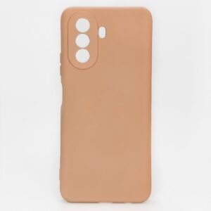 Back panel cover Evelatus Huawei Nova Y70 Nano Silicone Case Soft Touch TPU Beige