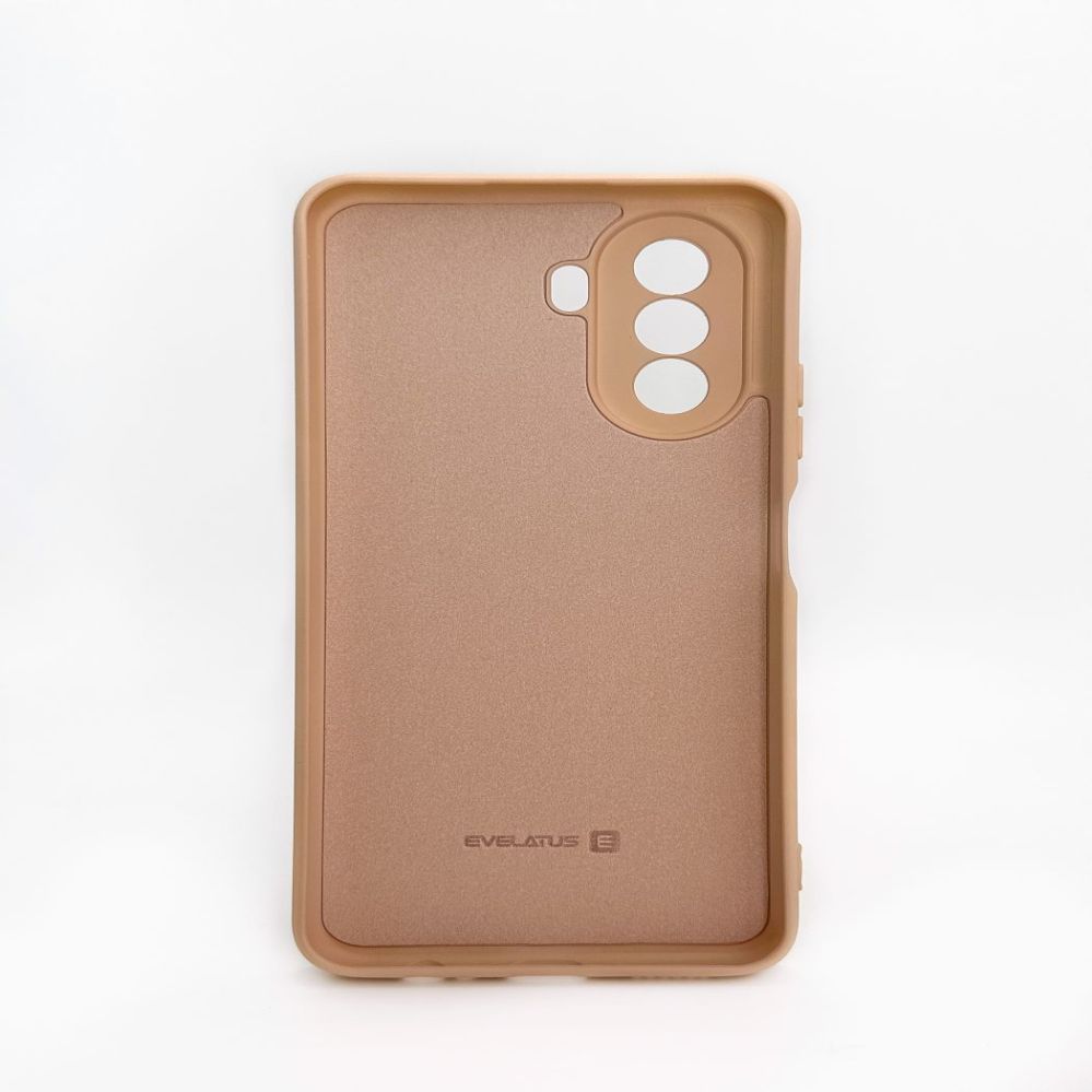 Back panel cover Evelatus Huawei Nova Y70 Nano Silicone Case Soft Touch TPU Beige