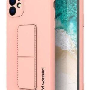 Tagakaaned iLike Samsung Galaxy A22 5G Kickstand Case Silicone Stand Cover Pink