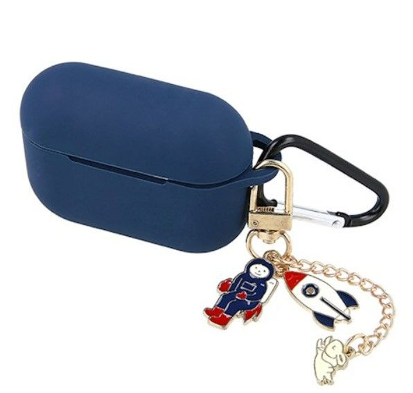 Headphone case iLike Apple Case for Airpods 3 dark blue with pendant Blue