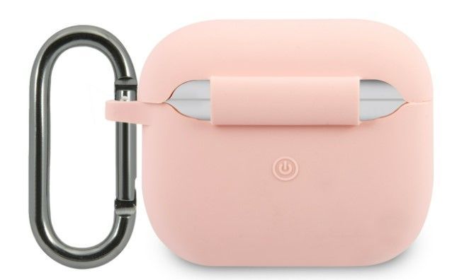 Maciņš austiņām Lacoste Apple Airpods 3 Liquid Silicone Glossy Printing Logo Case Pink