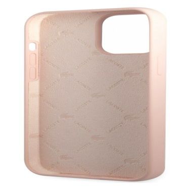 Tagakaaned Lacoste Apple iPhone 13 Pro Liquid Silicone Glossy Printing Logo Case Pink