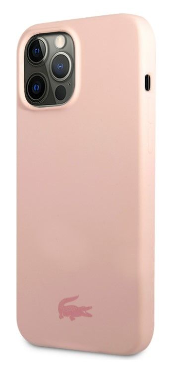 Tagakaaned Lacoste Apple iPhone 13 Pro Liquid Silicone Glossy Printing Logo Case Pink