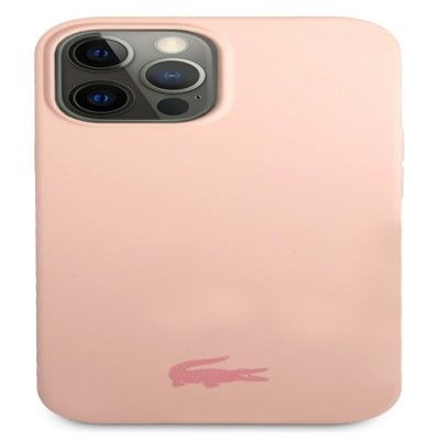 Tagakaaned Lacoste Apple iPhone 13 Pro Liquid Silicone Glossy Printing Logo Case Pink