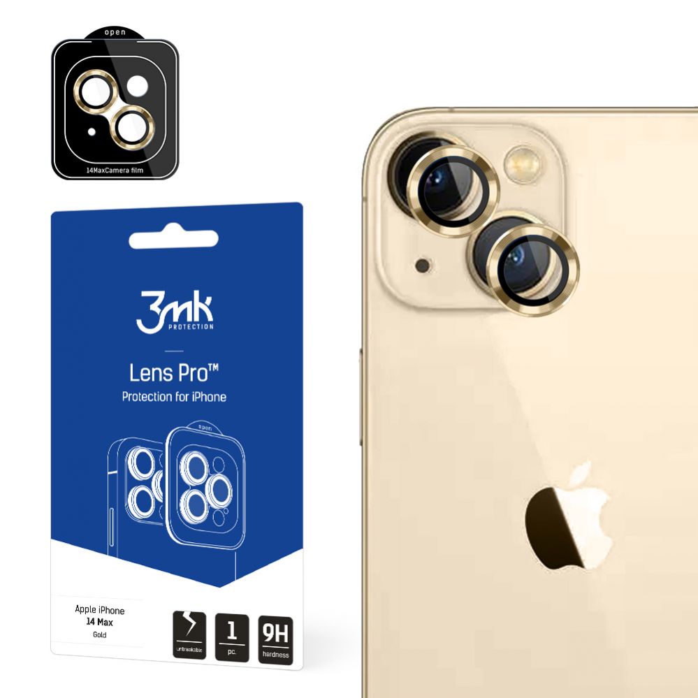Kaitseklaasid 3MK iPhone 14 Max - Lens Protection Pro Gold