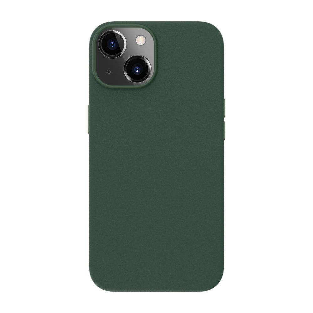 Back panel cover Evelatus Apple iPhone 14 Genuine Leather Case with MagSafe Dark Green