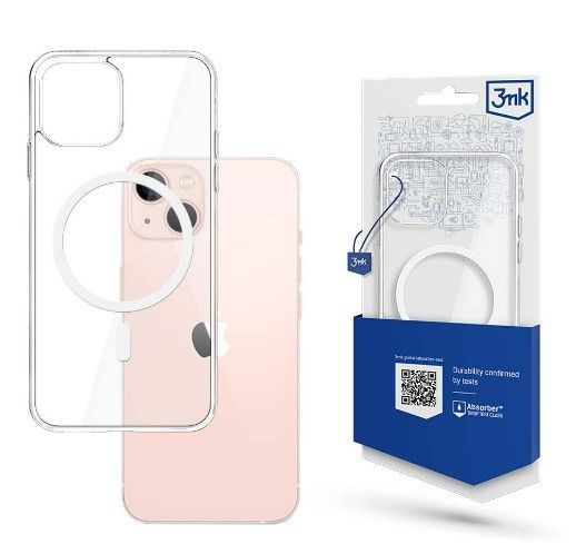Back panel cover 3MK Apple iPhone 14 Max MagSafe Case Transparent