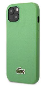 Back panel cover Lacoste Apple iPhone 14 Iconic Petit Pique Logo Green