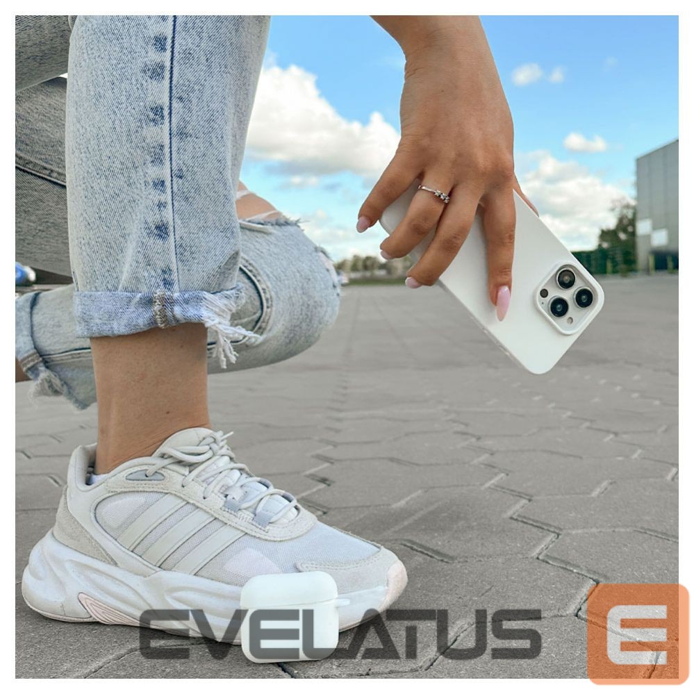 Back panel cover Evelatus Apple iPhone 14 Pro Max Premium Magsafe Soft Touch Silicone Case White