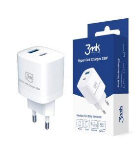 Adapteris 3MK  Hyper GaN Charger 33W White