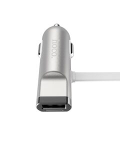 Auto charger Hoco Universal UCL01 Multifunction apple+micro usb Silver