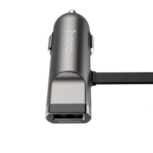 Auto charger Hoco Universal UCL01 Multifunction apple+micro usb Gray