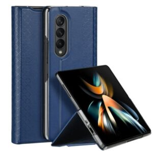 Aizmugurējais vāciņš Dux Ducis Samsung Galaxy Z Fold4 Bril case with a flip wallet stand Dark Blue