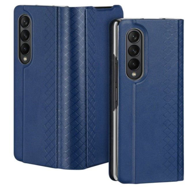 Tagakaaned Dux Ducis Samsung Galaxy Z Fold4 Bril case with a flip wallet stand Dark Blue
