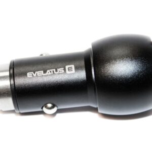 Autolaadijad Evelatus - Car Charger EC7DC01 BLACK 3.1A 2USB port with stainless steel escape tool Black