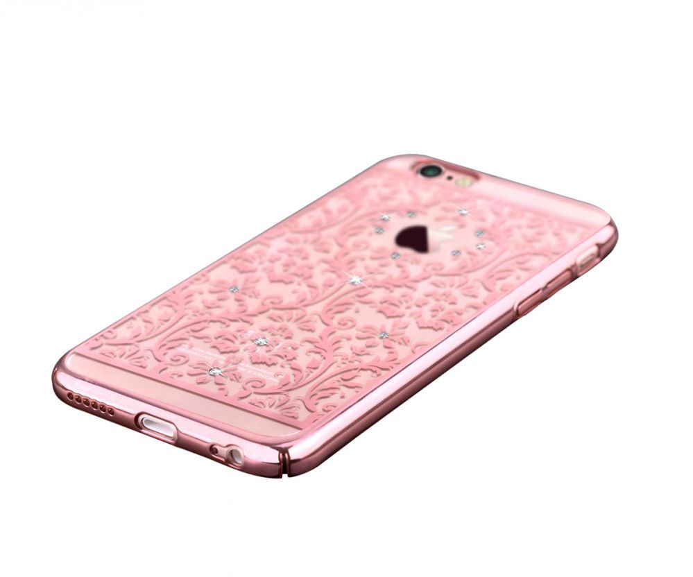 Back panel cover Devia Apple iPhone 7 Plus Baroque with Swarovski Rose Gold