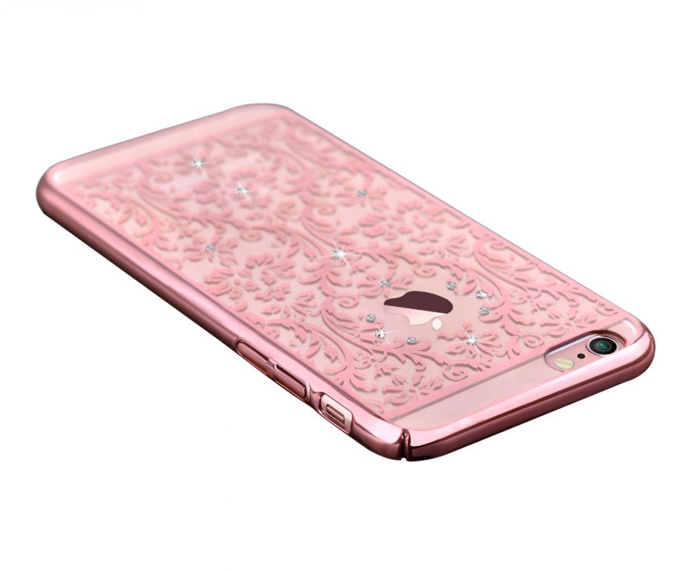 Back panel cover Devia Apple iPhone 7 Plus Baroque with Swarovski Rose Gold