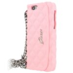 Back panel cover Apple  Quilted Clutch Silicon Case for Iphone 6 Pink