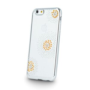 Back panel cover Beeyo Sony E5 Flower Dots TPU Silver