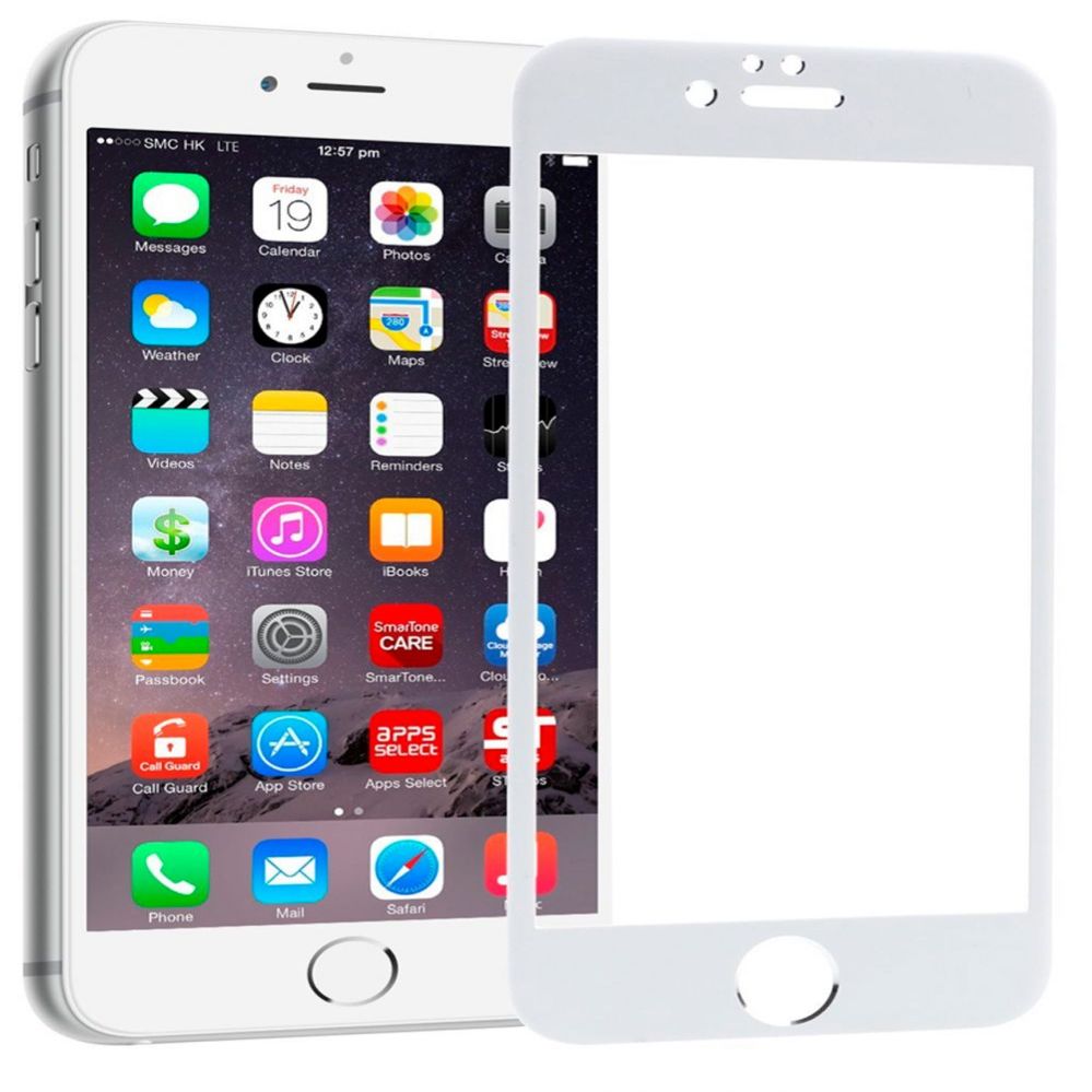 Aizsargstikls Evelatus Apple iPhone 6/6s 2.5D Full Cover Japan Glue Glass Anti-Static White