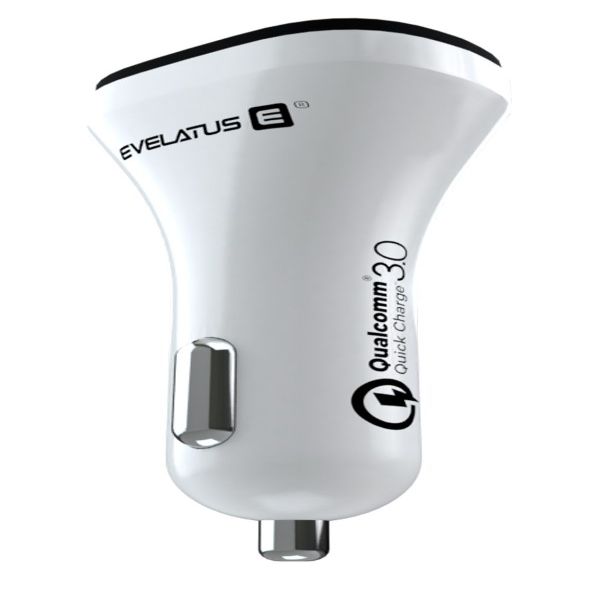 Auto lādētāji Evelatus - Evelatus Quick Car Charger QCC02 White