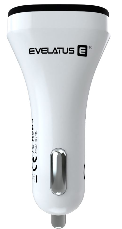 Auto lādētāji Evelatus - Evelatus Quick Car Charger QCC02 White