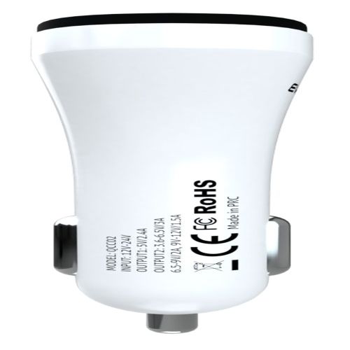 Auto lādētāji Evelatus - Evelatus Quick Car Charger QCC02 White