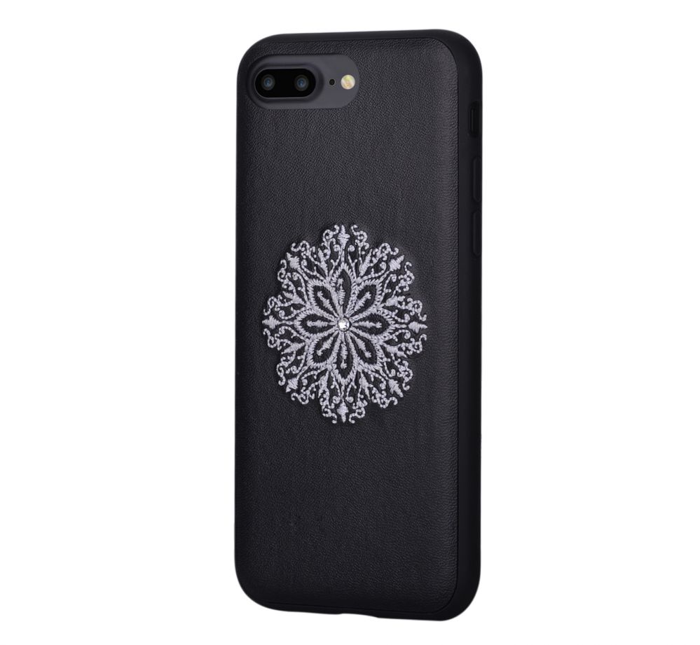 Aizmugurējais vāciņš Devia Apple iPhone 7 Plus/8 Plus Flower Embroidery Case Black