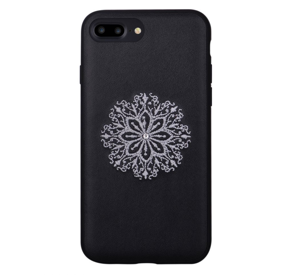 Aizmugurējais vāciņš Devia Apple iPhone 7 Plus/8 Plus Flower Embroidery Case Black