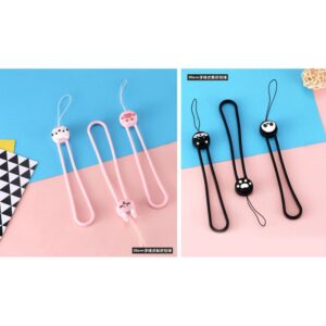 Cits mobilo telefonu aksesuārs Remax Universal Cartoon Lanyard (short design) Panda Black