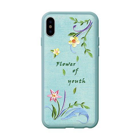 Back panel cover Devia Apple iPhone X Flower Embroidery Case lanzh