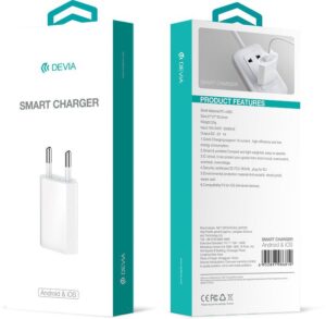 Adapteris Devia Universal Smart Charger （EU,10.5W) Black
