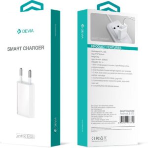 Adapteris Devia Universal Smart Charger （EU,10.5W) Black