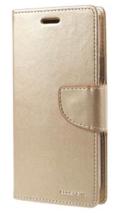 Knygos tipo dėklas dėklai Mercury Apple iPhone X/XS Bluemoon Diary Case Gold