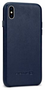 Aizmugurējais vāciņš Evelatus - Leather case for Apple iPhone X Dark Blue