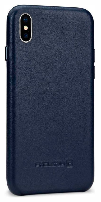 Back panel cover Evelatus - Leather case for Apple iPhone X Dark Blue