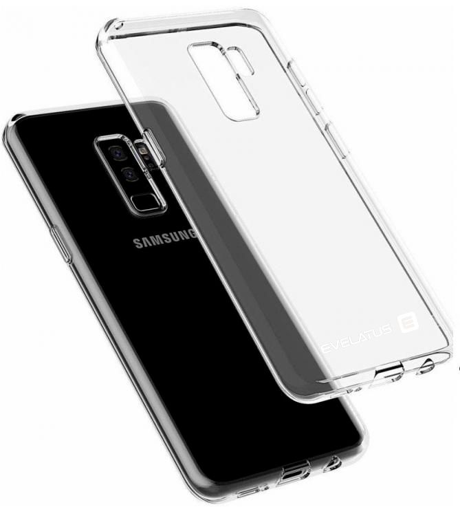 Back panel cover Evelatus Samsung S9 Plus Clear Silicone Case 1.5mm TPU Transparent