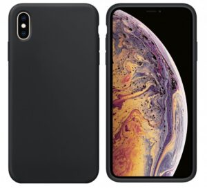 Back panel cover Evelatus Apple iPhone X Premium Soft Touch Silicone Case Black