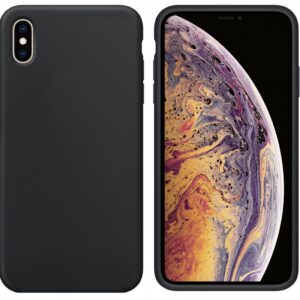 Back panel cover Evelatus Apple iPhone X Premium Soft Touch Silicone Case Black