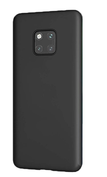 Back panel cover Evelatus Huawei Mate 20 Pro Premium Soft Touch Silicone Case Black