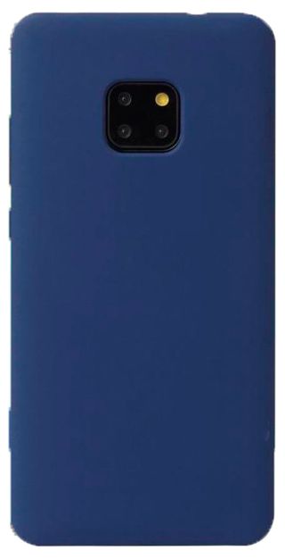 Back panel cover Evelatus Huawei Mate 20 Pro Premium Soft Touch Silicone Case Midnight Blue